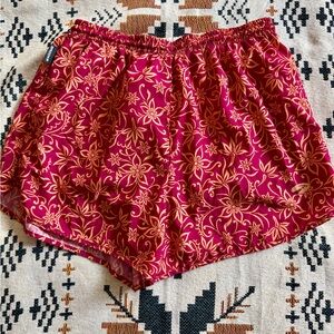 Brooks Red and Gold Floral Shorts